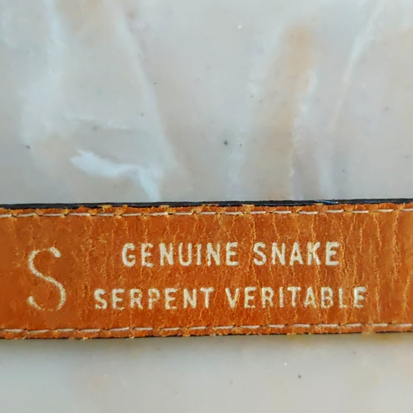 *FINAL PRICE* Landes genuine snake Vintage belt size S - Picture 3 of 4